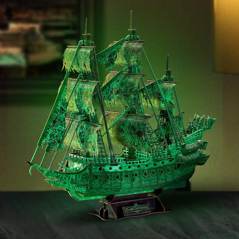 Rubik's Cube 3D Flying Dutchman Pirate Ship: Challenging DIY Model for Adults
