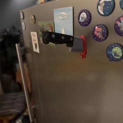 Funny Knife Magnetic Fridge Stickers, 3D Fun Axe Fridge Magnet, Novelty Home Decor Gifts, Eye-Catching Fridge For Iron Surface