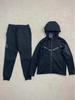 Tuta sportiva casual da uomo 2024 con cappuccio e zip laterale
