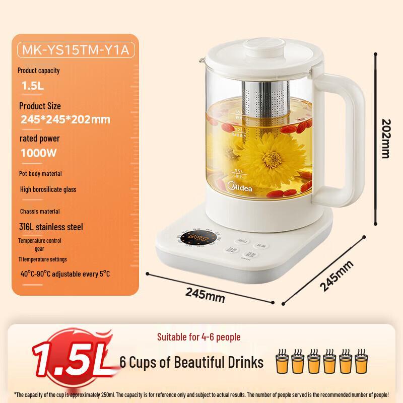 Midea 1.5L Smart Wellness Kettle