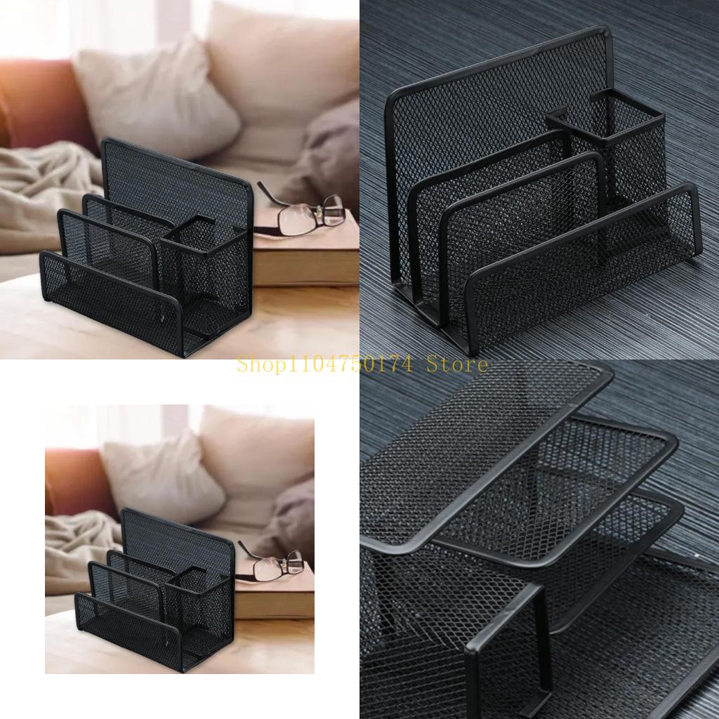 Стеллаж для хранения документов Металлический Большая вместимость 3-ярусная книжная полка Настольный держатель для ручек Полка для книг и документов Офисный лоток для писем Хит продаж China Mainland 2350₽