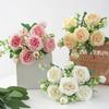 Artificial Flowers Fake Silk White Peonies Used for Home Room Vase Decoration Christmas Wreath Wedding Bouquet Party Accessories