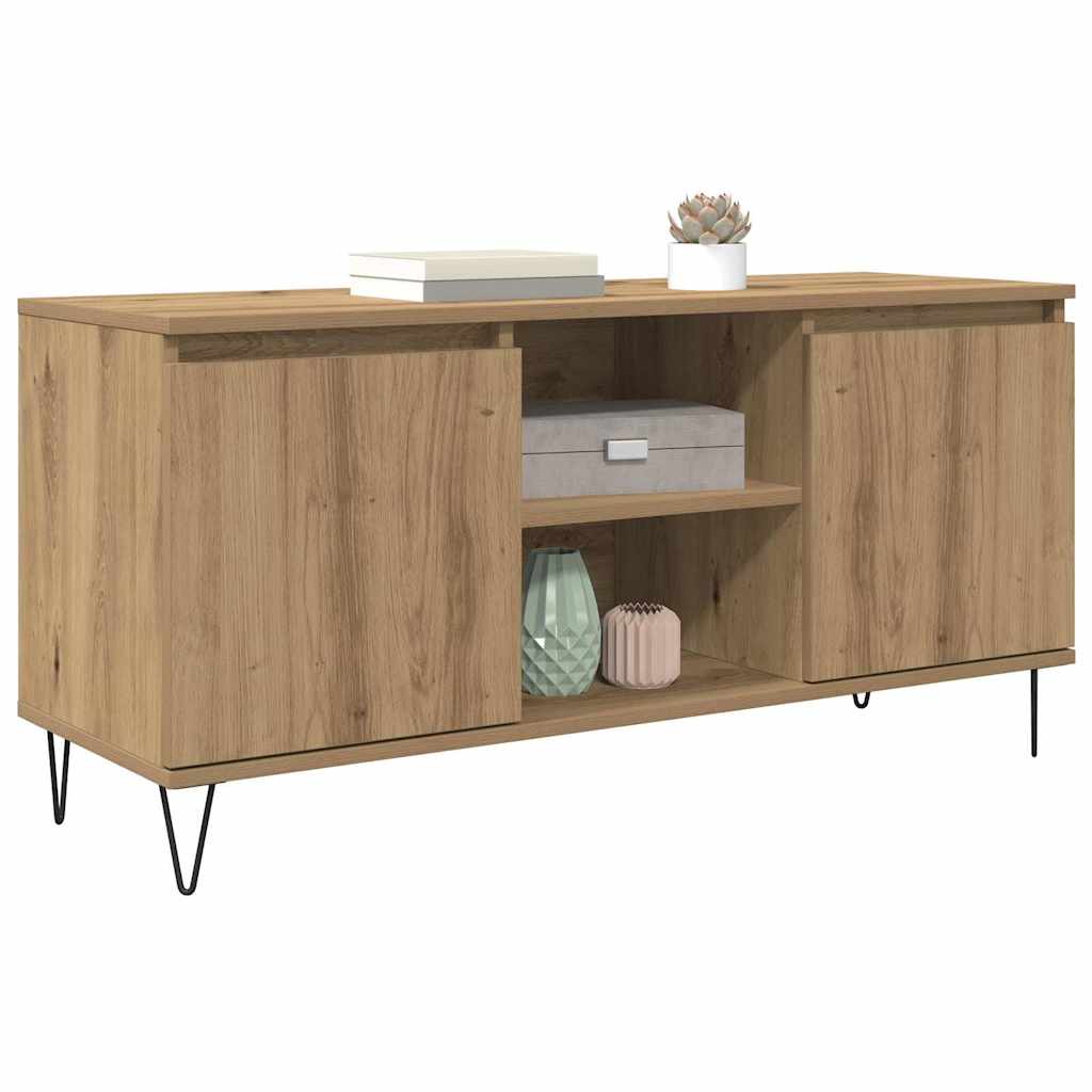 Artisan Oak TV Stand 104 X 35 X 50 Cm Particleboard