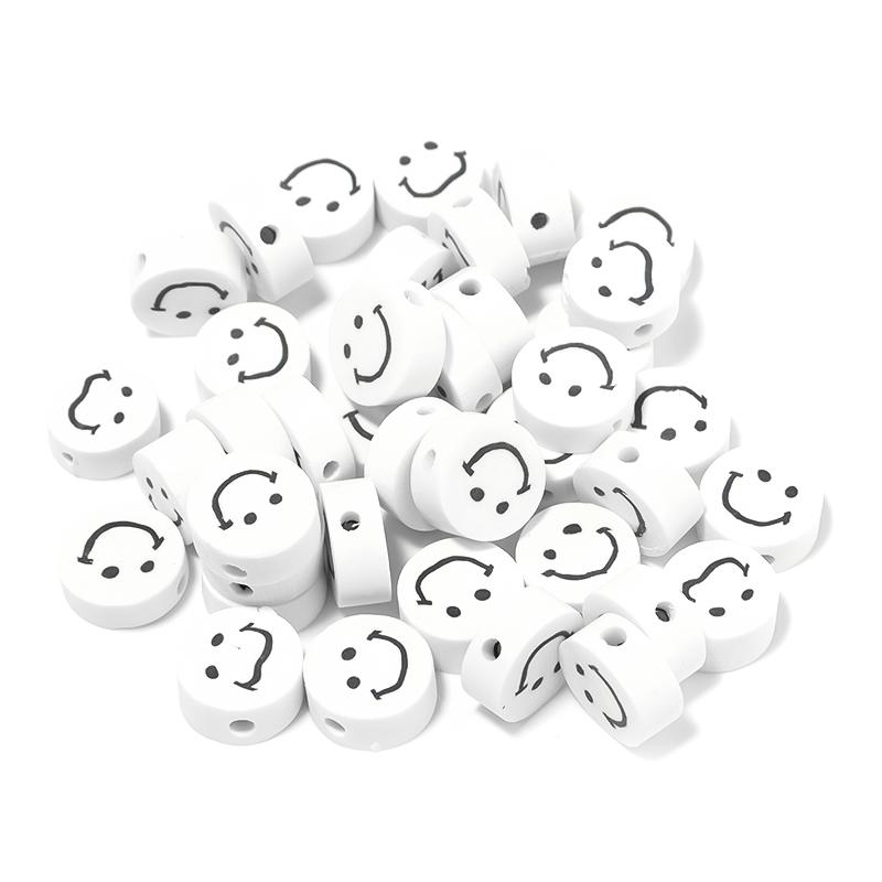 50Pcs Cute Soft Pottery Fruit Bead Clay Animal Pattern Loose Bead  Diy Children Girl Charm Jewelry Bracelets Necklace Supplies
