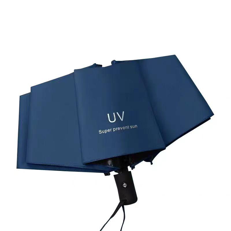 Damen Automatischer UV-Schutz Dreifach-Schirm mit Kundenspezifischem Logo- und Textdruck