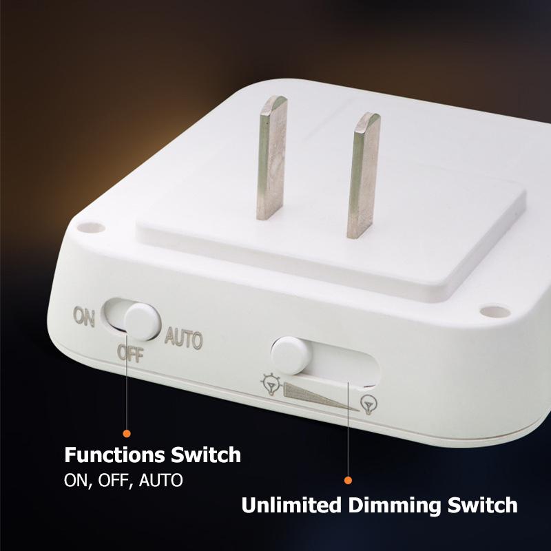 Led Night Light Wireless Auto On/off US/EU Plug Motion Sensor Lamp 3000k 6000k Dimmable Bedside Sleep Bedroom Energy Saving