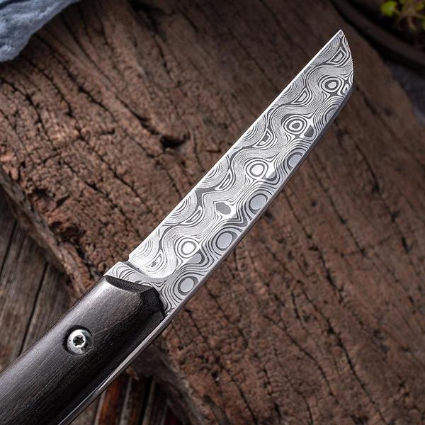 Damaskusmönster Rostfritt stål Smidt kök Fruktkniv Urbeningskniv Köttklyvskärare Grönsakskniv