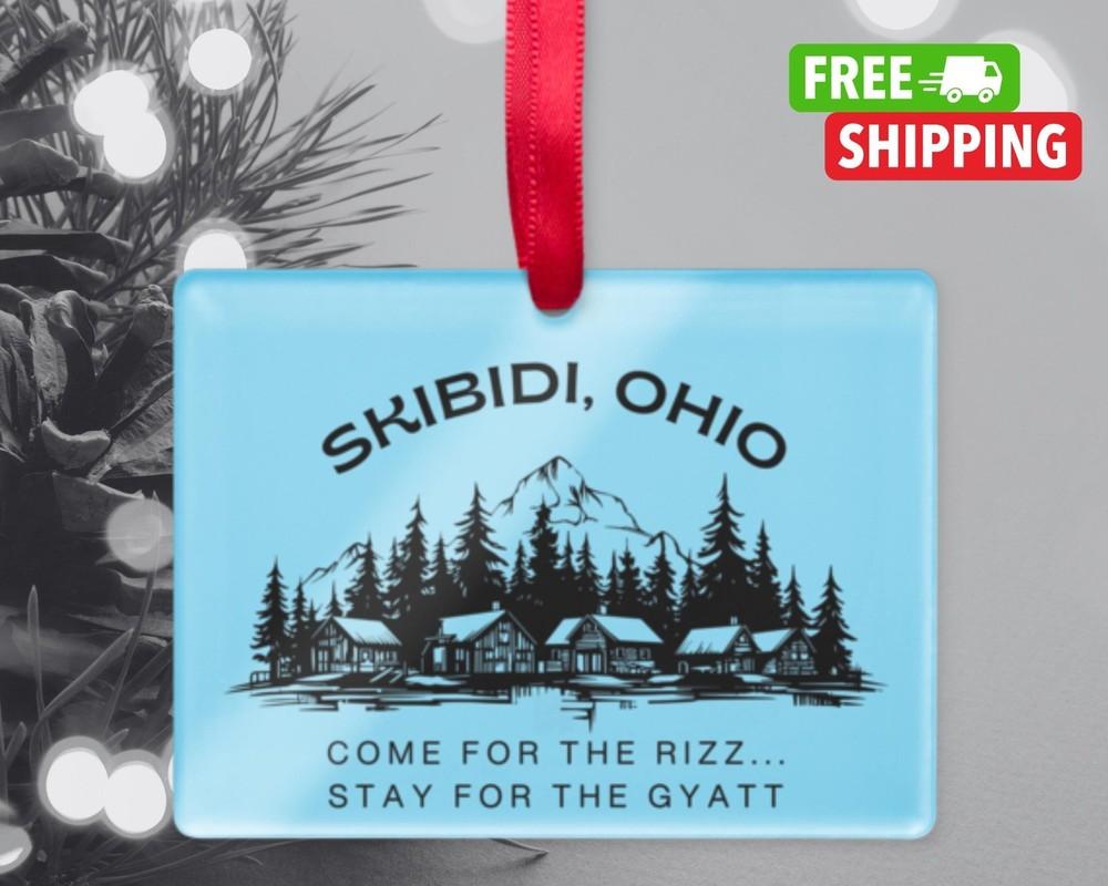 Funny Skibidi Ohio Christmas Ornament Rizzler Skibidi Toilet XMAS Ohio Rizz Unisex T-Shirt S