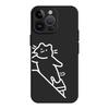 Funny Line Cat Couple Paired Phone Case For iPhone 15 14 12 11 13 16 Pro XS Max Mini XR Xs Plus SE Lovers Cover Shell