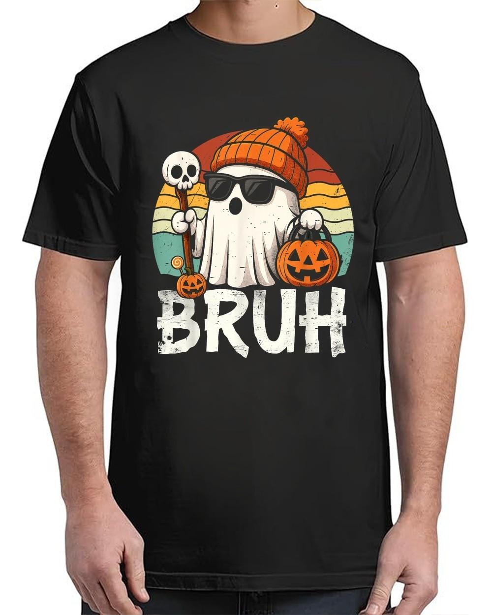 Bruh Ghost Halloween Cute Ghost Trick Or Treat Candy For Adult S-4XL T-Shirt S разноцветный