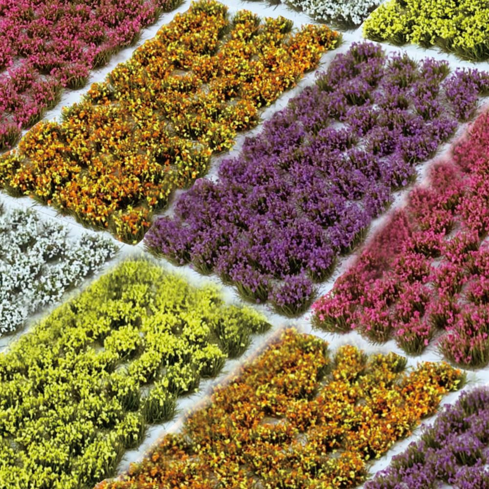 Diorama Flower Set of Railway Miniature Flower House Flowers, Grass, Field, 50, Yellow, Model, Diorama, Miniature, Figure, DIY, Green, Grass, Flowers,