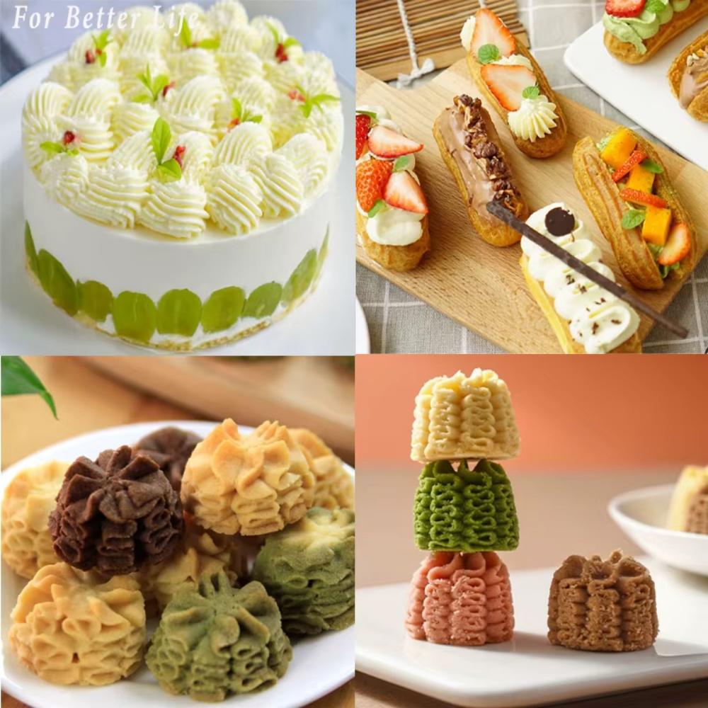 12/24Pcs Cream Nozzles Pastry Socket Large Cupcake Paper Cups Cream Nozzles Cake Decorating Tools for Pastry Piping Bag Baking