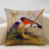 Bird Parrot Sofa Cushion Cover Bedroom Living Room Hotel Cafe Decoration Pillow Case 45x45cm Linen Pillowcase Chair Cushions