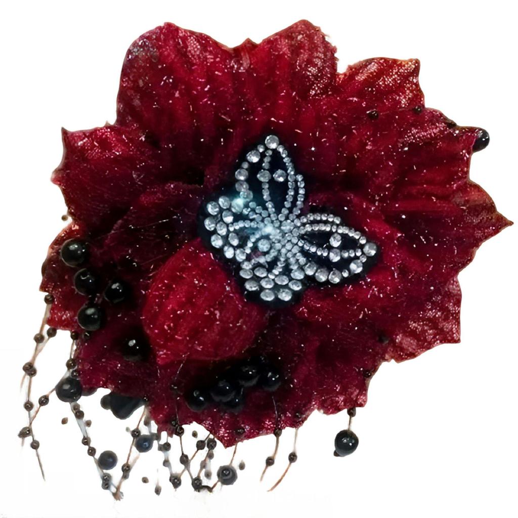Elegant Rose Butterfly Tassel Hair Claw Clip for Women - 2025 Versatile Flower Hairpin Headdress