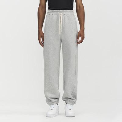 Pantaloni de trening din catifea American Style Plus pentru bărbați, 380G, cu picioare drepte, cu manșete, colecția Toamnă/Iarnă 2025.