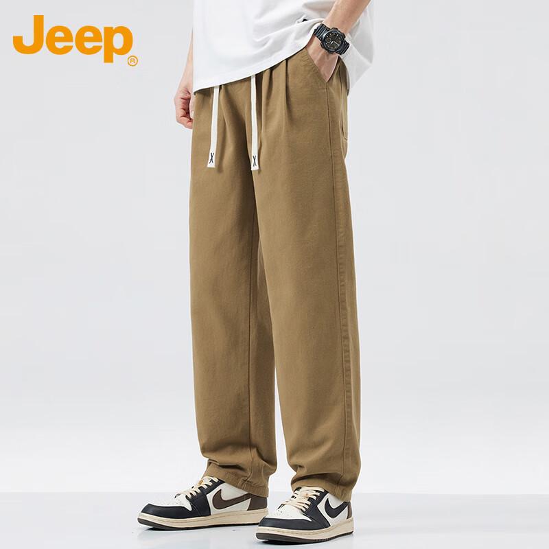 Jeep Men's Pure Cotton Casual Cargo Pants