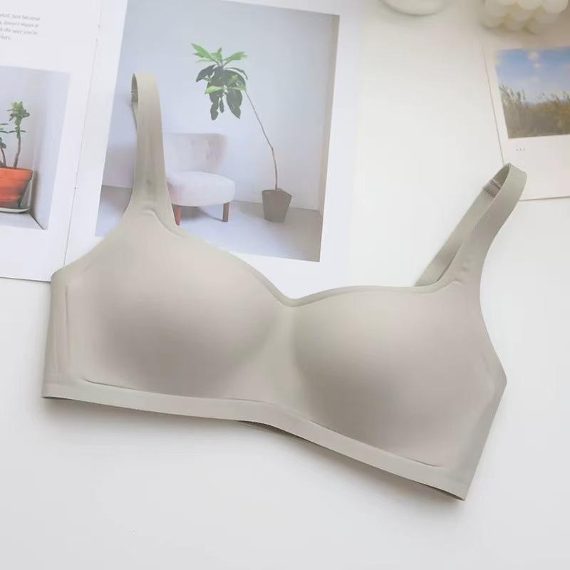 Retro Square Neck Round Chest Summer Thin Comfortable Women's Invisible Seamless Bra Cover Explosion