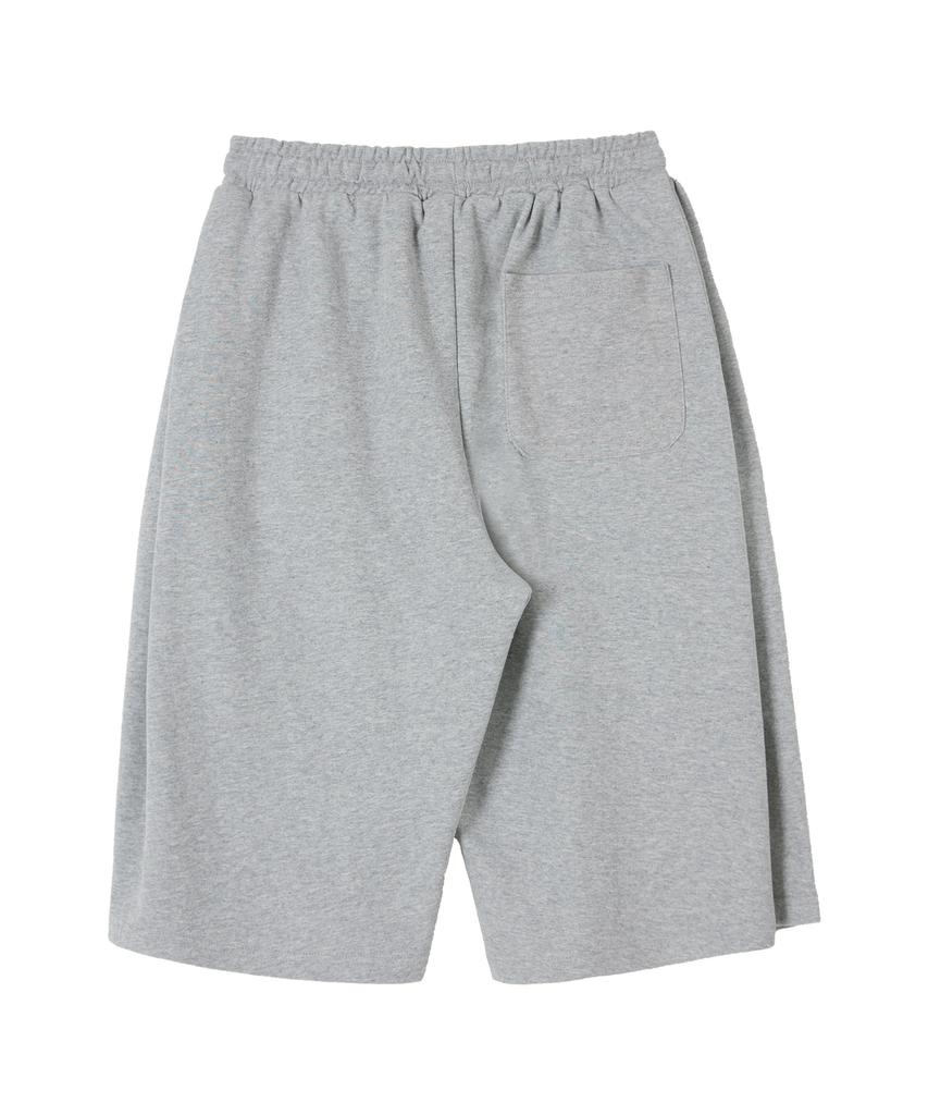 Akeusi 4-Pintuck Wide Maxi Oversized Training Elastic Waist Half Pants Unisex (2 Colors)