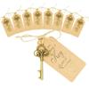 8cm Large 50Pcs/Set Skeleton Key Bottle Opener With Tag Card Twine Suitable For Wedding Gift, Baby Shower Party Gifts