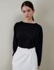 GIEMAR Boat Neck Tee Black Boat Neck Tee Black