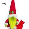 Hanging Christmas Tree Plushies Plush Gnome, Long Leg Faceless Scandinavian Santa Doll, Swedish Tomte Tiered Tray Sitting Figures Elf Figurine