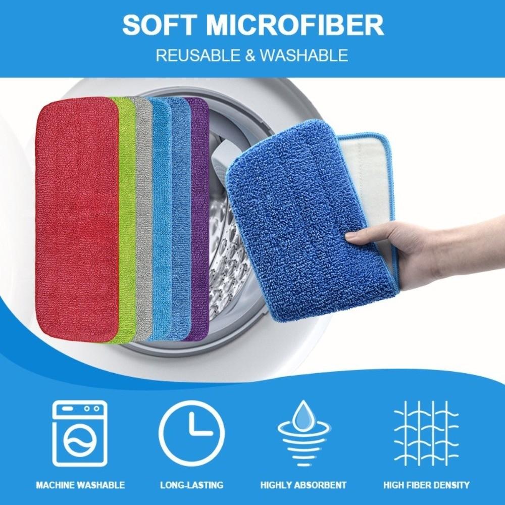 4 Pieces/set Absorbent Mop Replacement Cloth Washable Cleaning Cloth Flat Mop Cloth  Floor Cleaning
