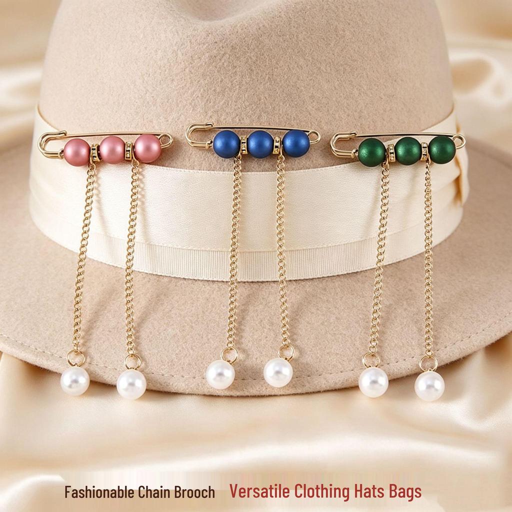 Fashionable Brooch Chain with Waist-Tightening Buckle - Versatile Clothing Accessory