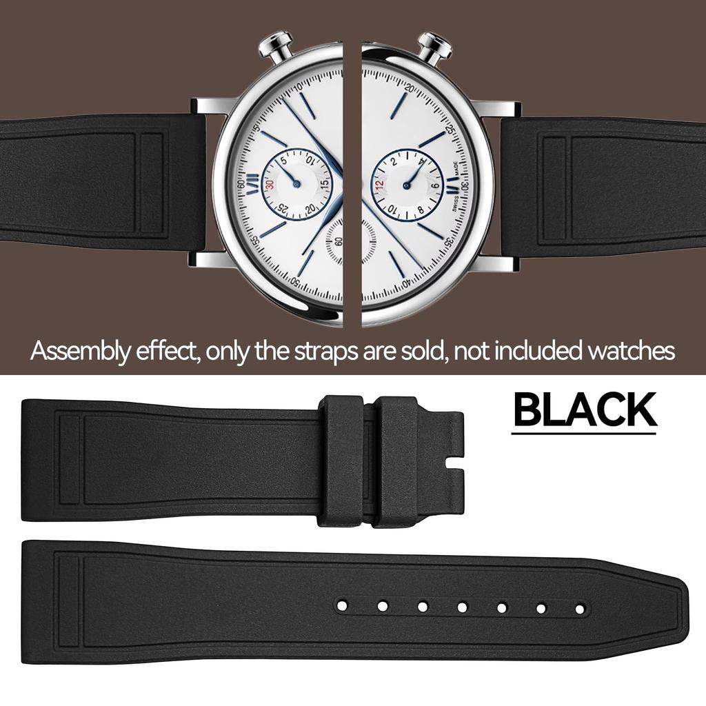 Korlexchi Watch Strap for IWC Big Pilot, Men's, Quick Release Strap, Waterproof Fluorocarbon Rubber, 20mm, 21mm, 22mm
