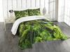 Set Copripiumino Natura, Cascata Scrosciante Decorativo Set Biancheria da Letto a 3 Pezzi con 2 Federe, Misura Queen Full, Verde Felce Blu