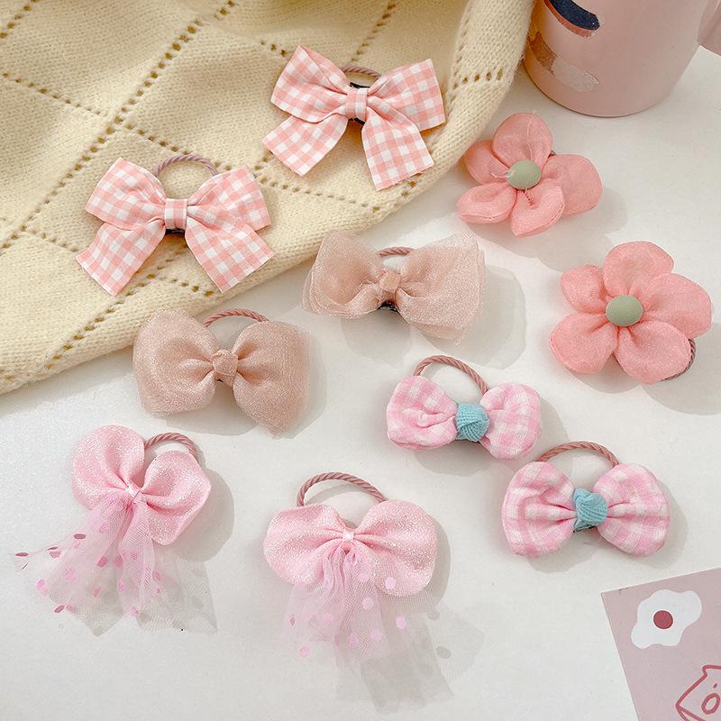 Colorful Elastic Hair Band for Girls - Durable Bow Hair Ring and Headdress