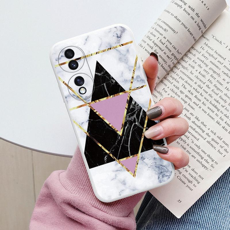 

Marble Pattern Phone Case For Honor 70 5G Protective Cover Case Soft Funda For Honor 200 Lite X7 Coque Silicone Bumper Fashion Honor X7