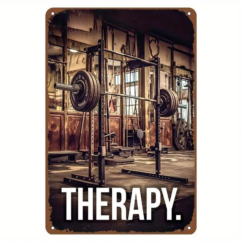 Fitness Motivation Metallblechschild Gewichtheben Fitness Poster Man Cave Garage Heimwanddekor 8x12 Zoll