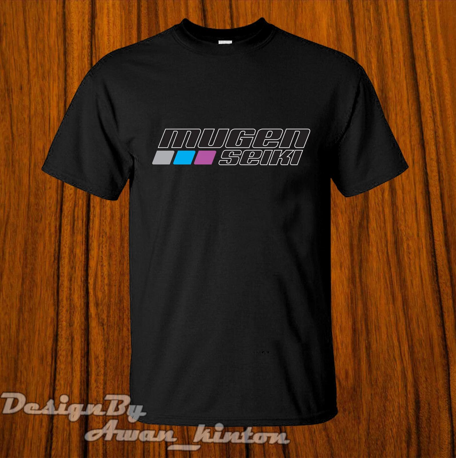 Men s and Women s T-shirts Mugen Seiki Funny Logo Shirt Black Tshirt Made In Usa mens XL