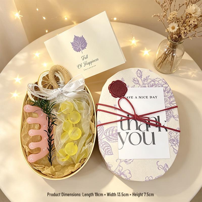 Handmade Crystal Grape Cluster Soap Gift Set - Transparent Simulation Grape Soap