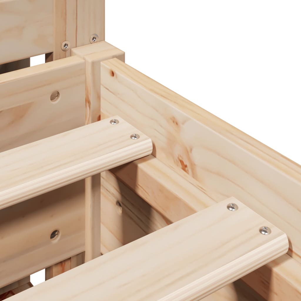 Solid Wood Bed without Mattress 120 x 190 cm Pine Wood