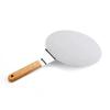 2024 NEW Anti-scalding Pizza Shovels Wooden Handle Round Paddle Spatula Stainless Steel Cake Pastry Baking Tool Kitchen Accessories