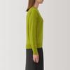 MUJI Washable Wool Crew Neck Light Size S Women's High-Gauge Sweater, Green, (BAC11A4A)