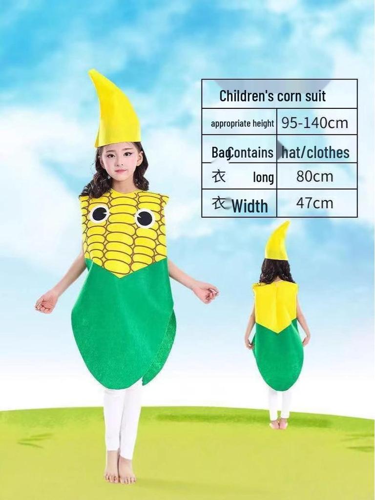 Fruit & Vegetable Halloween Stage Costume for Kids & Parent-Child Performances