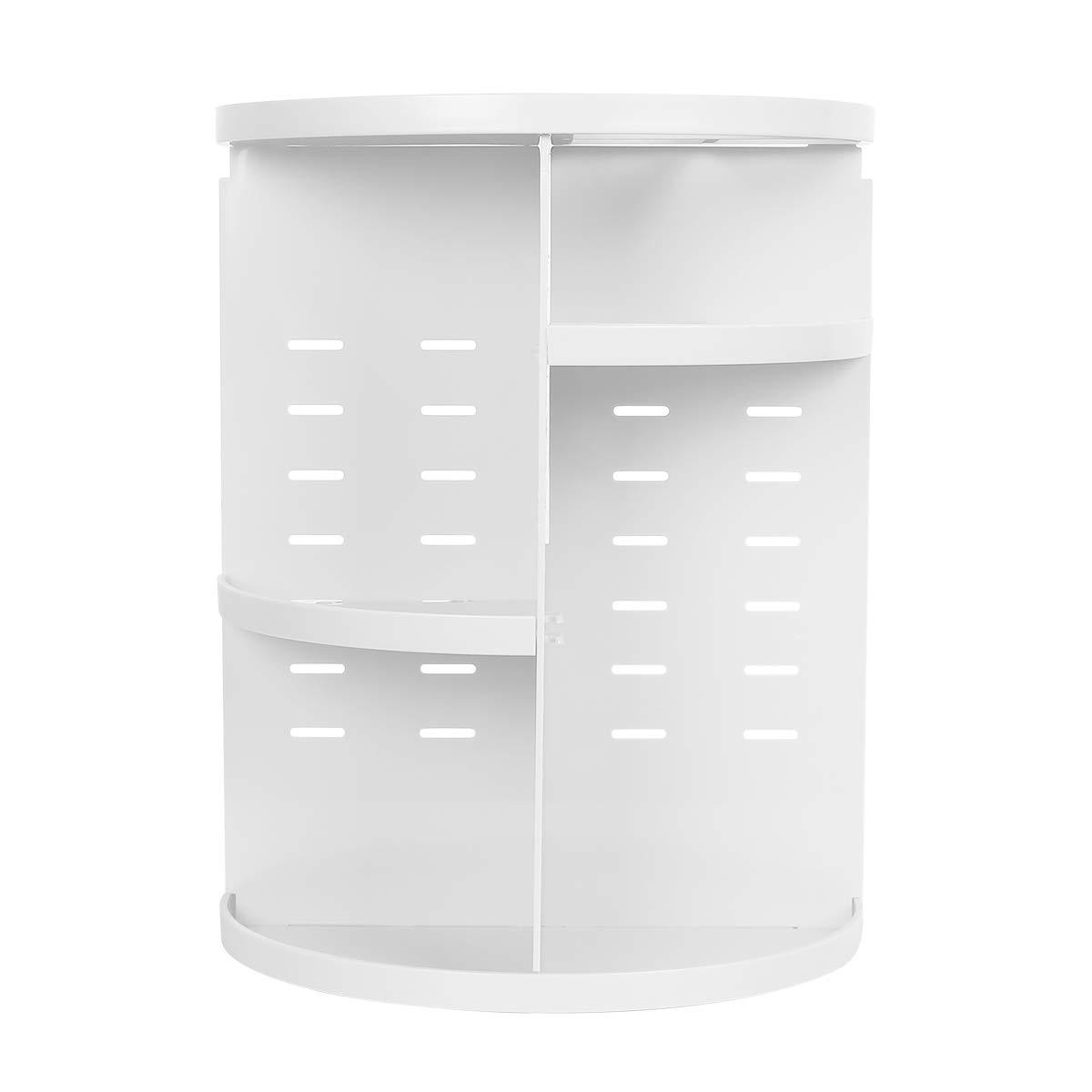 

Коробка для зберігання макіяжу, що обертається на 360 градусів, з регульованим поворотним столиком для макіяжу та стійкою для зберігання великої місткості Стелаж для макіяжу Коробка для зберігання макіяжу рожевий