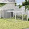 VidaXL Dog Niche with Yard, Puppy Cage with Door and Latch, House with Extended Yard for Pets, 3214223