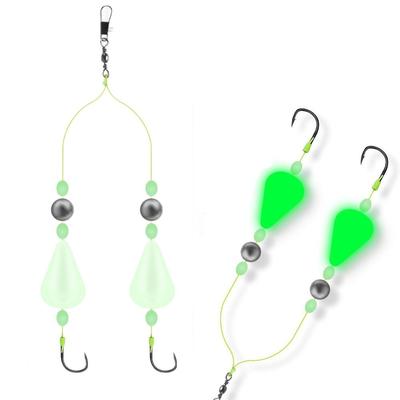Size4#-12# Reverse Off-Bottom Double Hook Rig Surf Fishing Rigs  European Carp Fishing