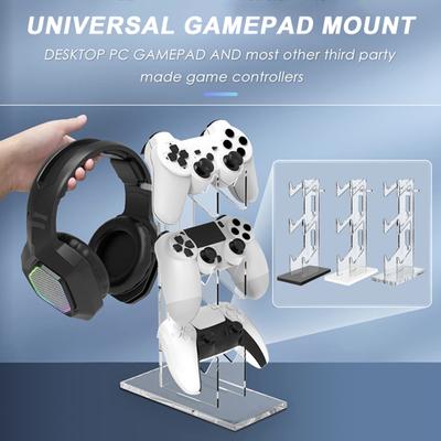 Univerzální držák ovladače Stojan na sluchátka 3vrstvý design Silná nosnost Stojan pro vystavení ovladačů pro PS4/pro PS5/pro Switch