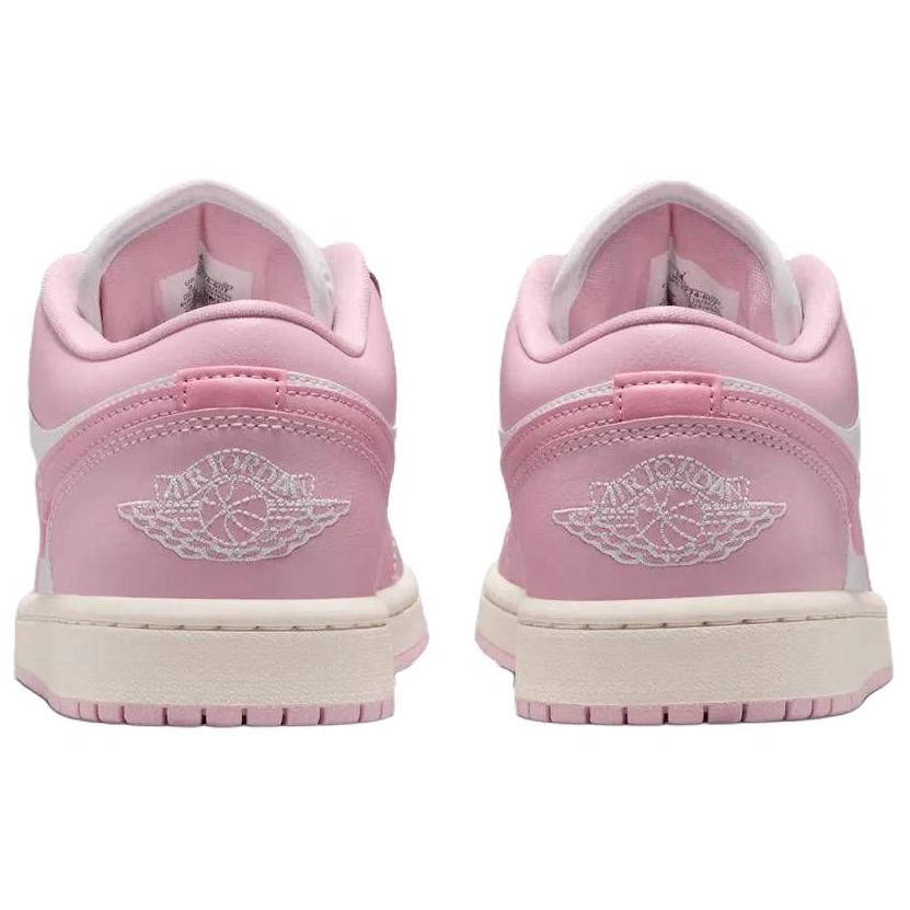 Jordan Air Jordan 1 Support Low top Vintage Basketball Shoes Unisex White Element Pink DC0774-607