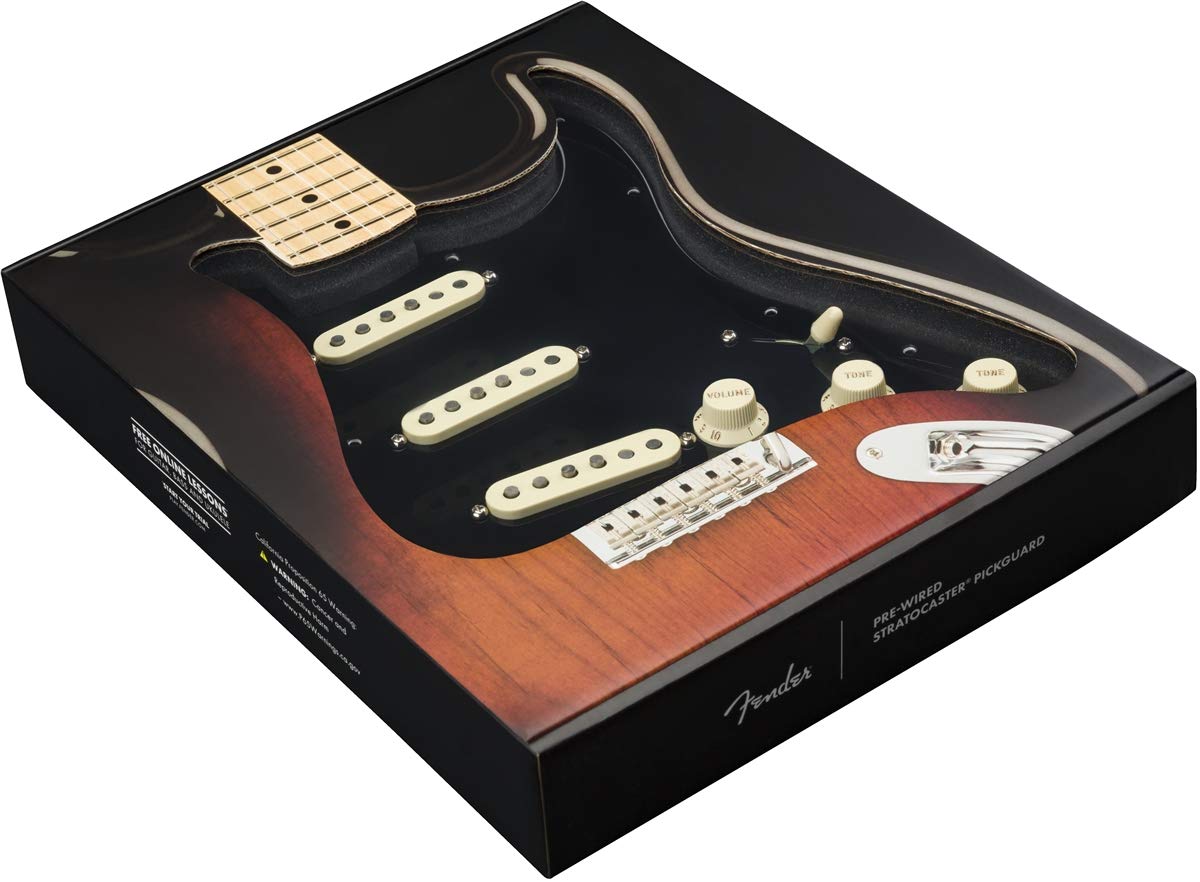 

Fender Custom Shop Stratocaster Pickguard SSS for Stratocaster Guitar Black 11 Hole 69 Pre-Wired Pre-Wired Color (0992341506) [Item] чорний