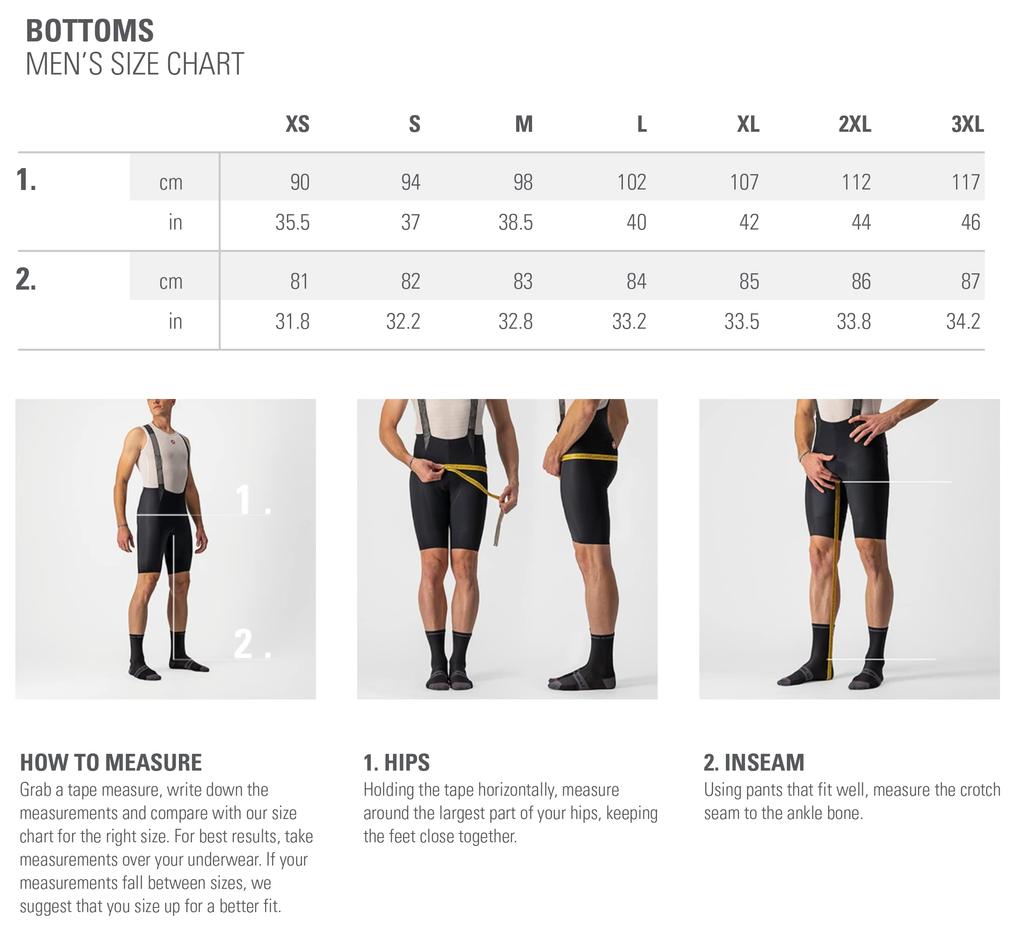 CASTELLI Endurance 3 Bib Shorts for Small Men's Road/Gravel Cycling, Black,
