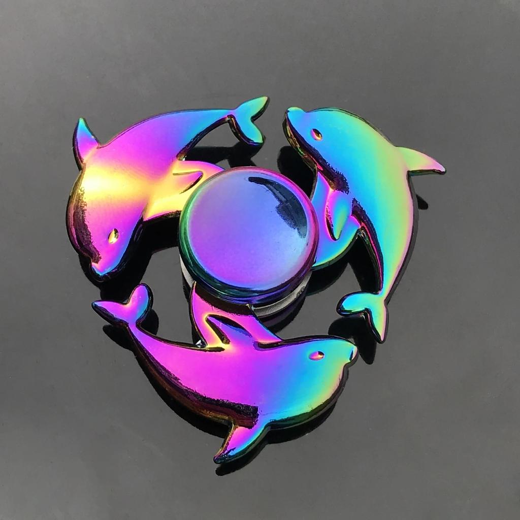 Nuovo Metal Rainbow Fidget Spinner Colore Degradé R188 Cuscinetto Silenzioso Edc Hand Spinner Giroscopio Punta Dita Giocattoli Anti-Ansia Bambini Adulti
