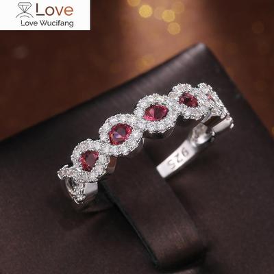 Trendy Infinity Ring for Party 2 Color Optional Cubic Zirconia Inlay Gift To Girlfriend Charm Women's Jewelry Wholesale