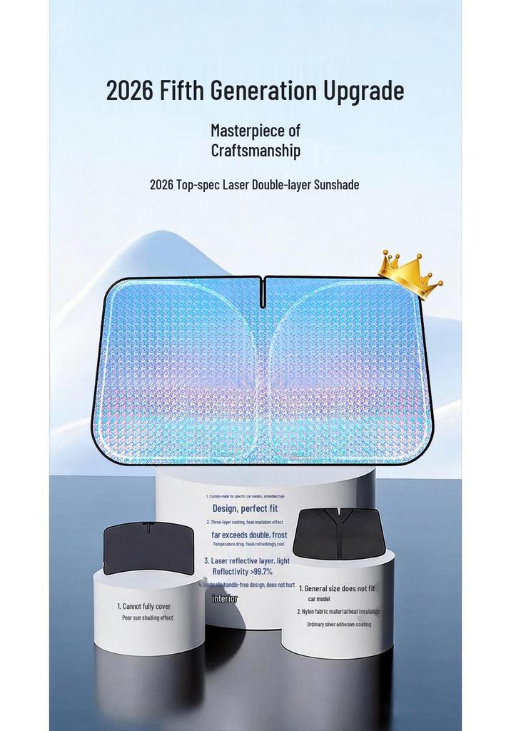 Zeekr 001/009 Car Sunshade Umbrella - Windshield Sun Block & Heat Insulation Accessory