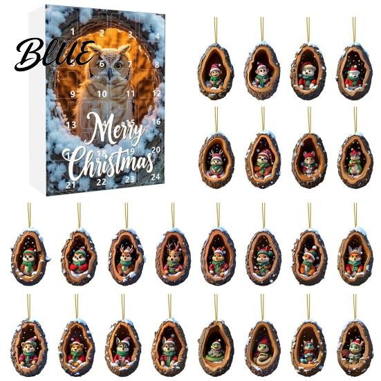 Christmas Stocking Stuffers Animal Tree Day Countdown Calendar 24 2026 Advent Box with Acrylic Decorative