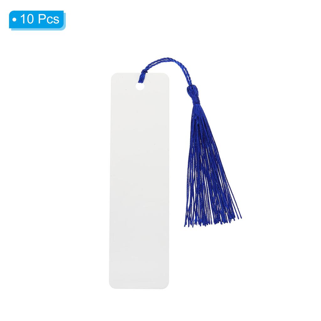 10/100Pcs Blank Sublimation Metal Bookmark Rectangle Book Marks Page Markers Mini Handmade Bookmark Tassels for Book Lover Gifts